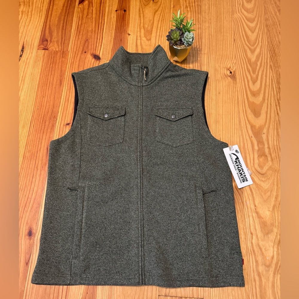 NWT Mountain Khakis Old Faithful Vest Mens XXL Field Green Full Zip Outdoors